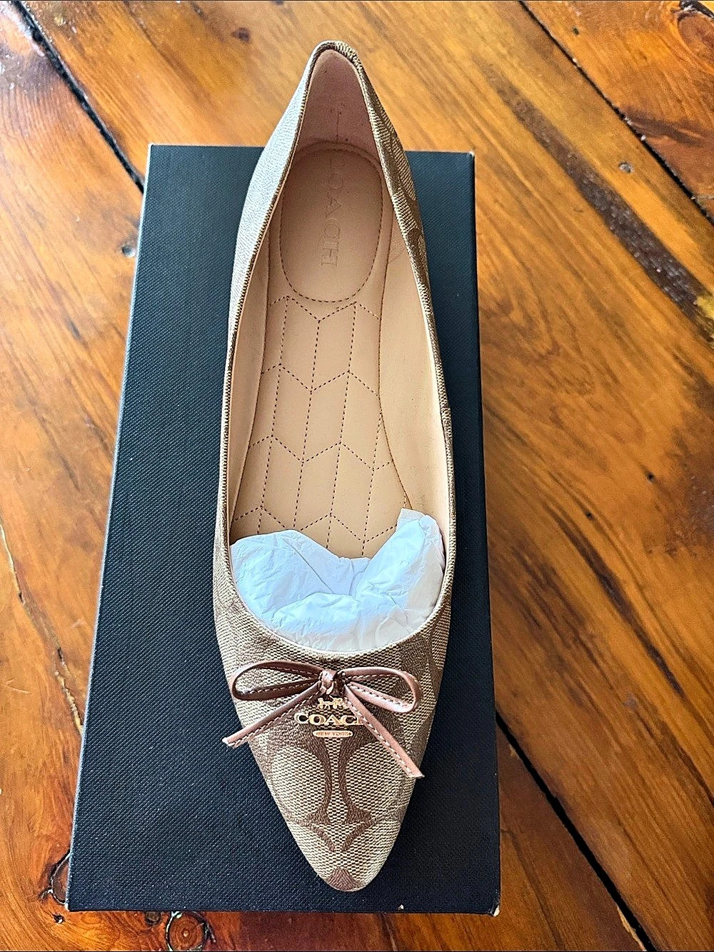 Coach Annabelle SIG Ballet Flats Brown & Tan US 11 B